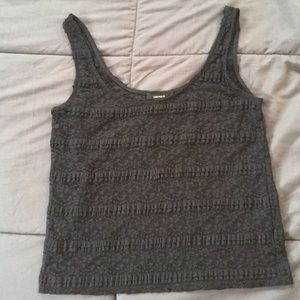 See through black tank top